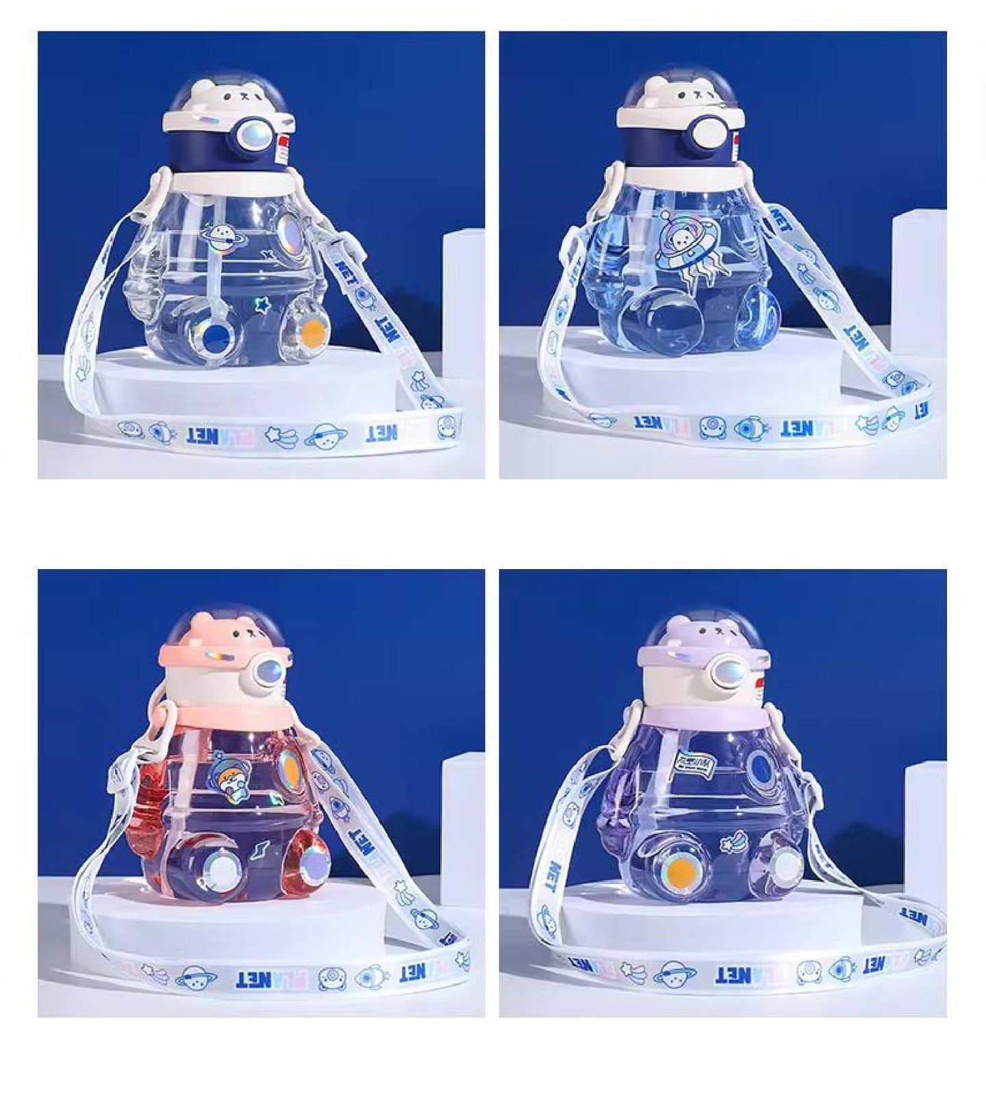 BABYDISE Cute Weighted Straw Water Bottle